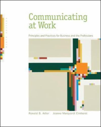 Communicating work - communicating, at